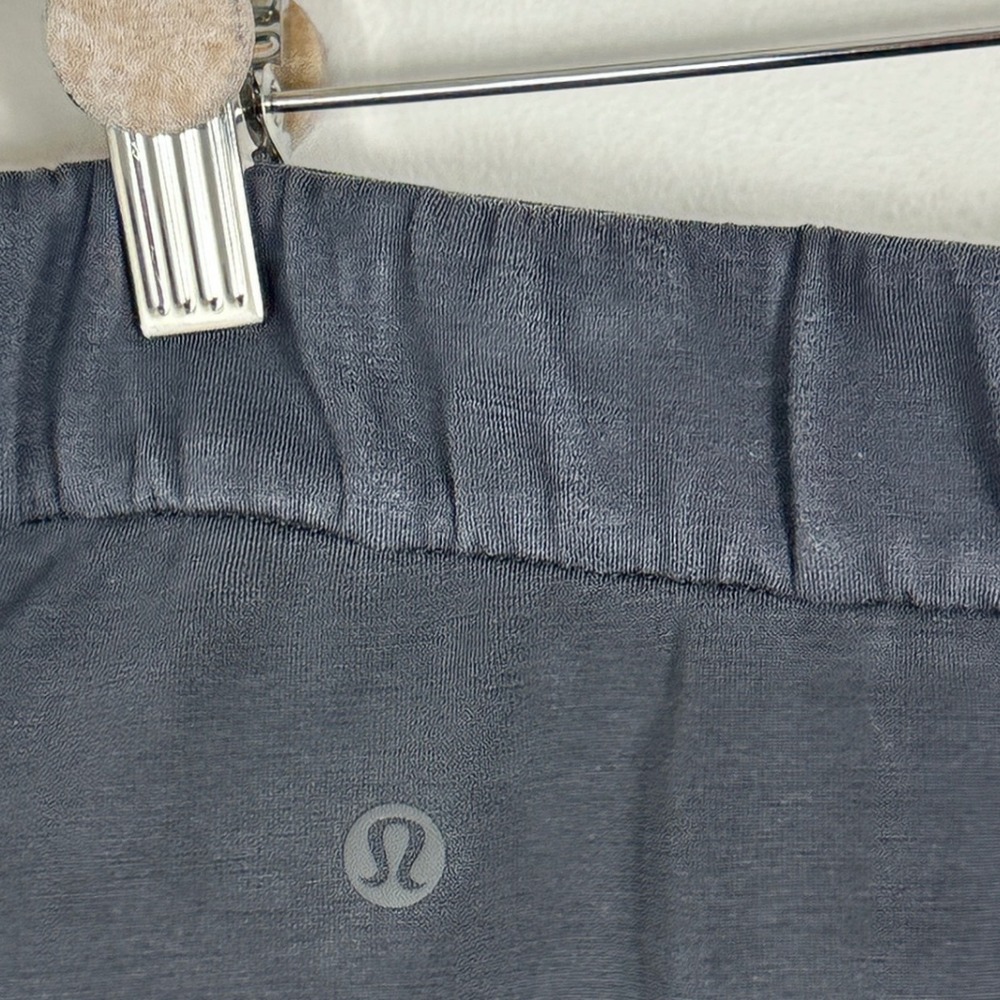 Lululemon Softstreme High Rise Culotte Pants Black Womens Sz 12 Wide Leg Lounge - Picture 7 of 16